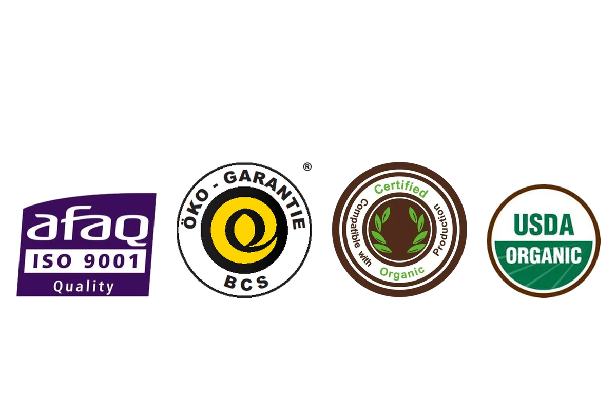 AFNOR ISO 9001、德國 BCS 有機、有機相容與美國 USDA 有機標章