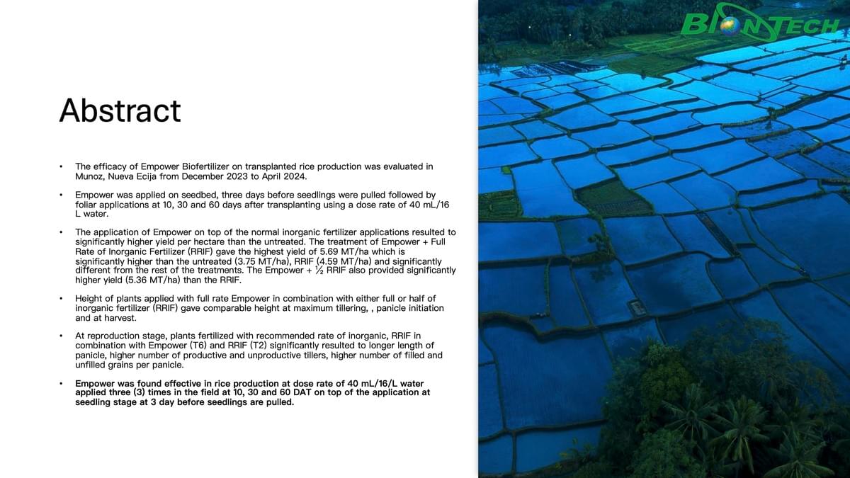 EMPOWER on Rice 研究摘要